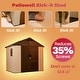 preview thumbnail 40 of 117, Patiowell 8' x 6' / 8' x 8' / 8' x 10 '/ 8' x 12' Plastic Outdoor Shed With Floor for Patio Furniture, Tools (Kick-It Shed)