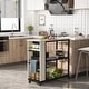 preview thumbnail 2 of 7, Kitchen Cart, Kitchen Island Cart on Wheels with Storage Shelves