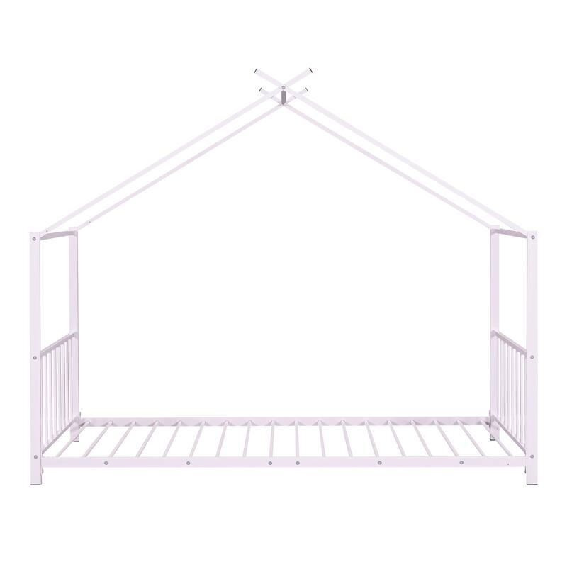 Twin Size Metal House Platform Bed