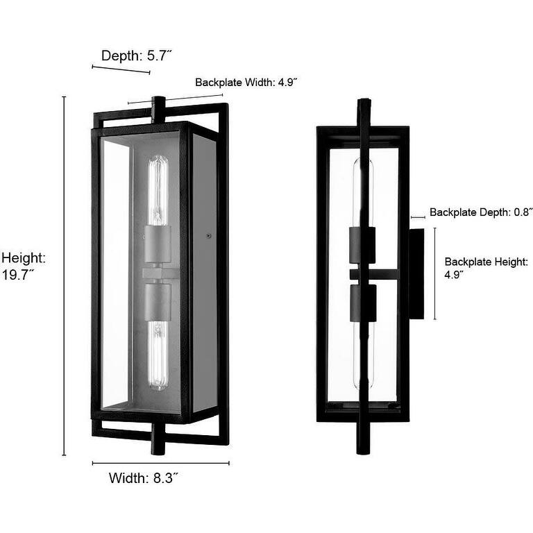 Millennium Lighting 250002 Rankin 2 Light 20" Tall Outdoor Wall Sconce