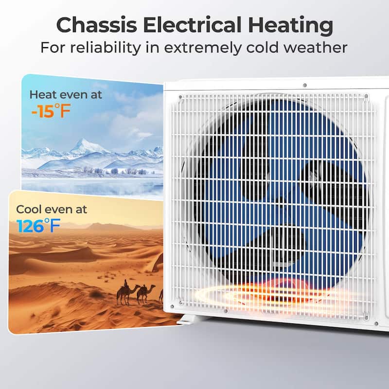 Costway 12000 BTU Mini Split Air Conditioner & Heater with 1 Ton Heat - See Details