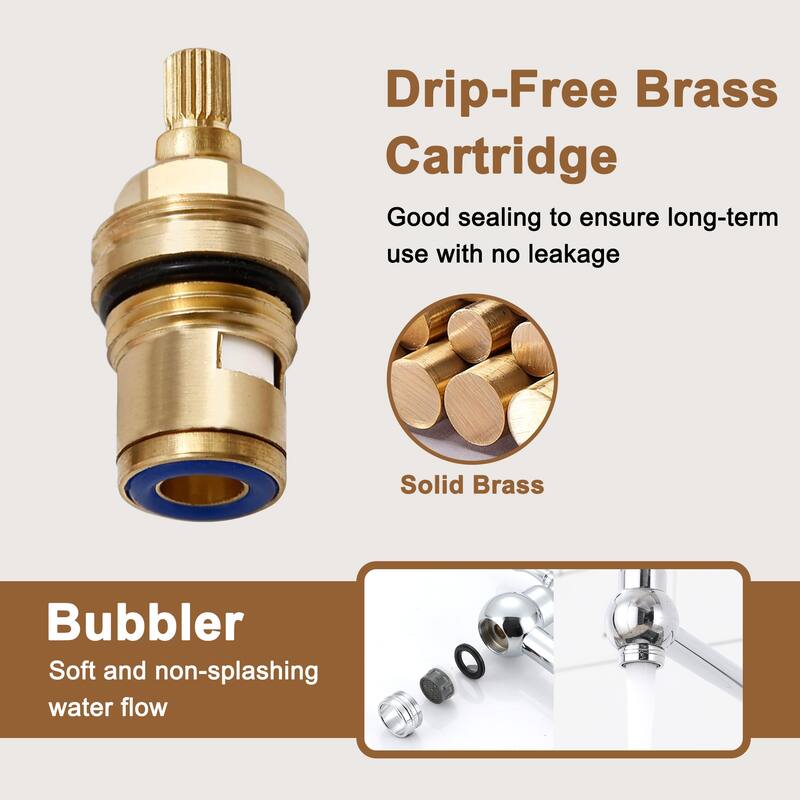 Vintage Deck Mount Pot Filler Kitchen Faucet, with Folding Stretchable Double Joint Swing Arms