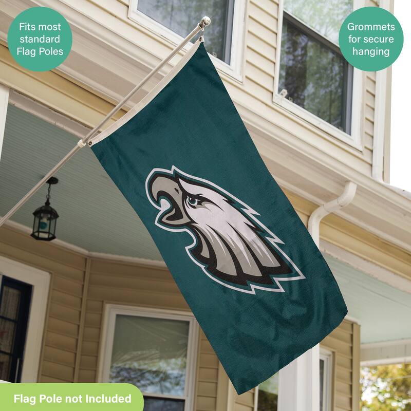Philadelphia Eagles Single Sided Flag w/ 2 Grommets, 3'x5'