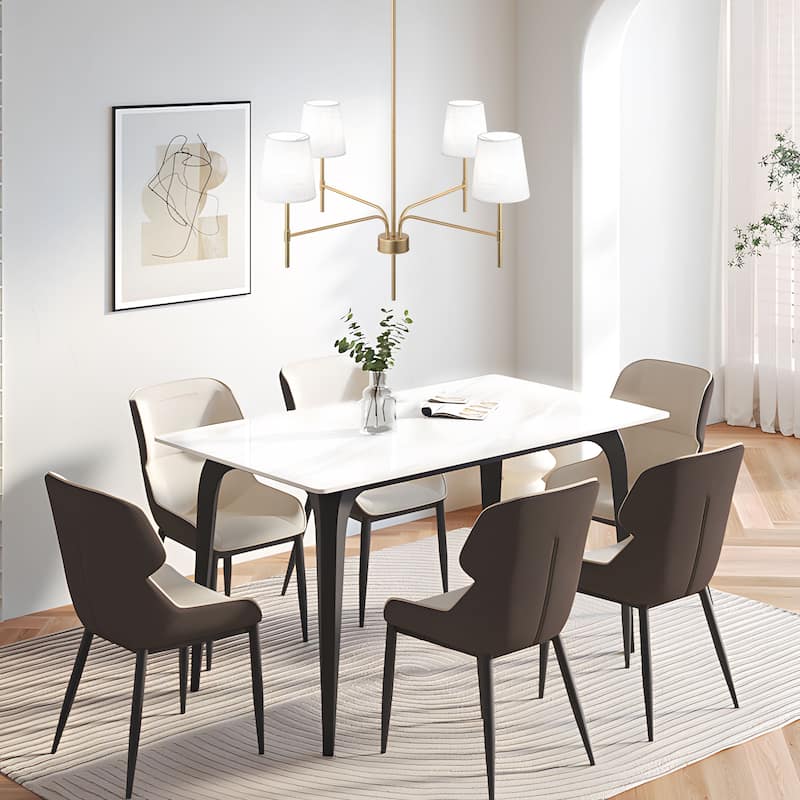 Starsky Transitional & Modern Chandelier with White Fabric Shades