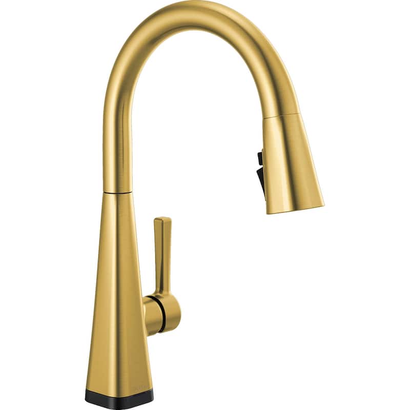 Delta Lenta Pull-Down Kitchen Faucet with On/Off Touch Activation, - Brushed Gold
