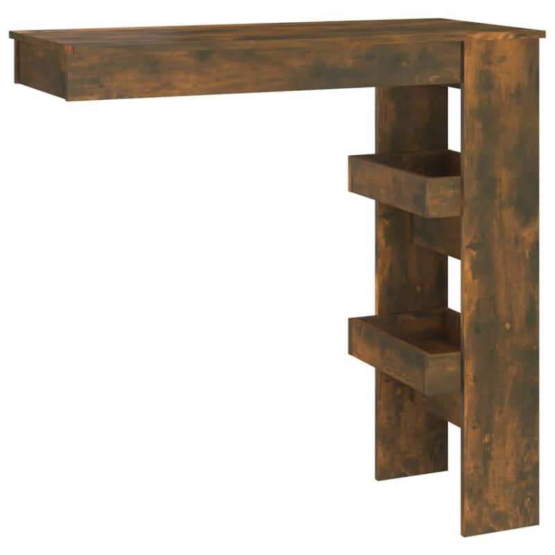 vidaXL Wall Bar Table Kitchen Bar Dining Table Computer Desk Engineered Wood - 40.2" x 17.7" x 40.7"