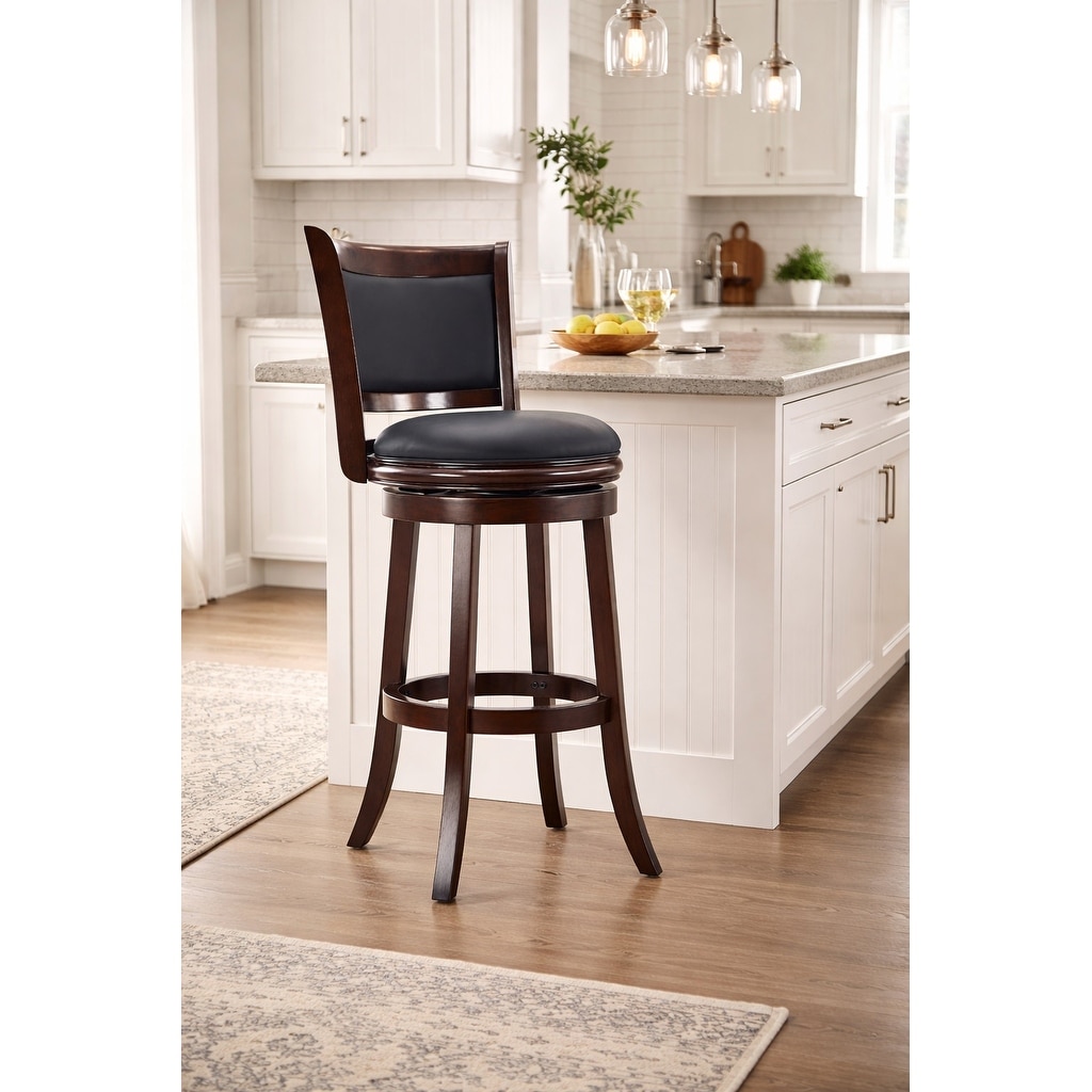 Augusta Wood Indoor Swivel Barstool