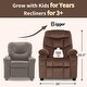 preview thumbnail 58 of 79, MCombo Big Kids Recliner Chair with Cup Holders , Velvet Fabric