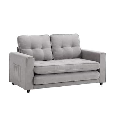 Velvet Upholstered Tufted Space saving Fold Sleeper Sofabed
