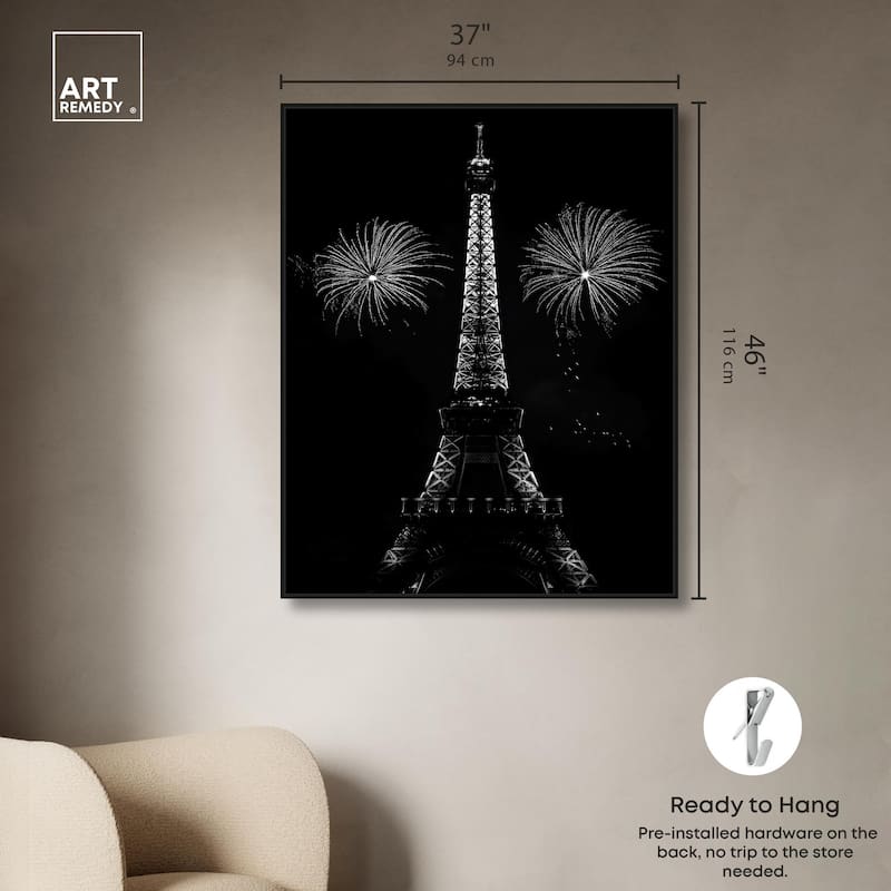 Fireworks Over Paris Canvas by Art Remedy