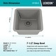preview thumbnail 14 of 44, 15" x 15" Quartz Single Bowl Drop-In Granite Composite Sink - 15"x15"