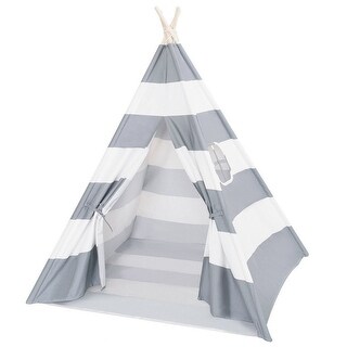 Natural Cotton Canvas Teepee Tent for Kids  Indoor & Outdoor Use