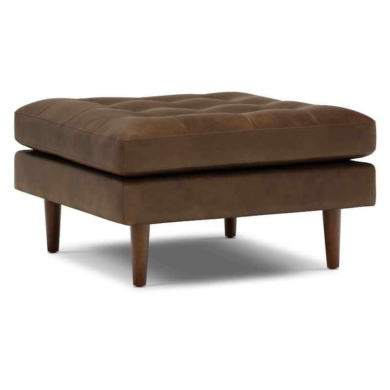 Poly & Bark Napa Ottoman - Full Grain Genuine Italian Leather
