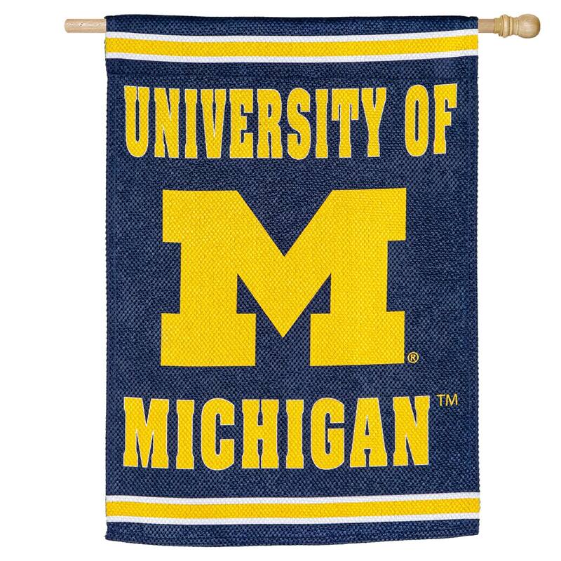 Embossed Suede Flag, House Size, University Of Michigan