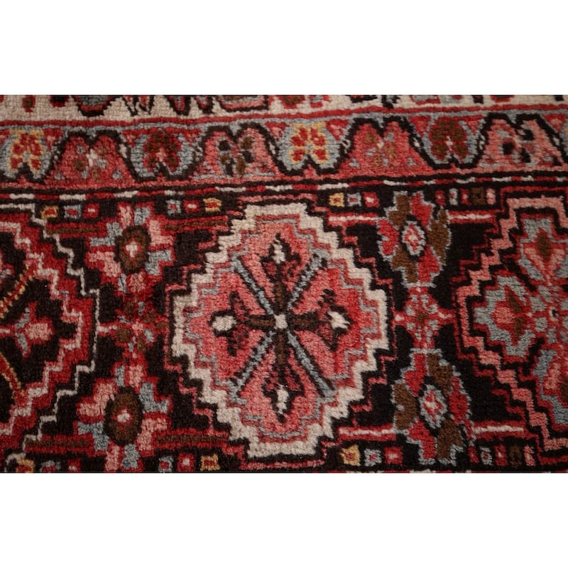 Blue Heriz Vintage Persian Area Rug Handmade Wool Carpet - 9'3" x 12'10"