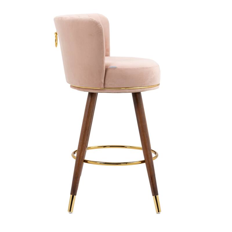 Counter Height Bar Stools Set of 2 for Kitchen Counter Solid Wood Legs