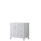 preview thumbnail 1 of 7, Daria 36-inch Single Vanity, No Top, No Mirror White, Chrome Trim, No Top