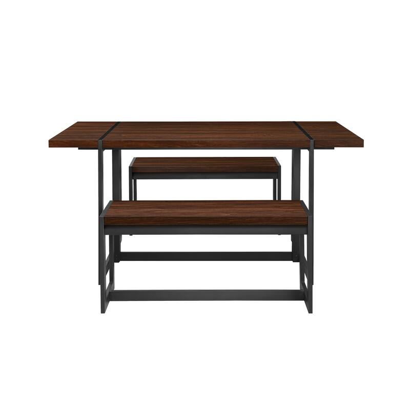 Middlebrook Designs Urban 3-Piece Metal and Wood Dining Set