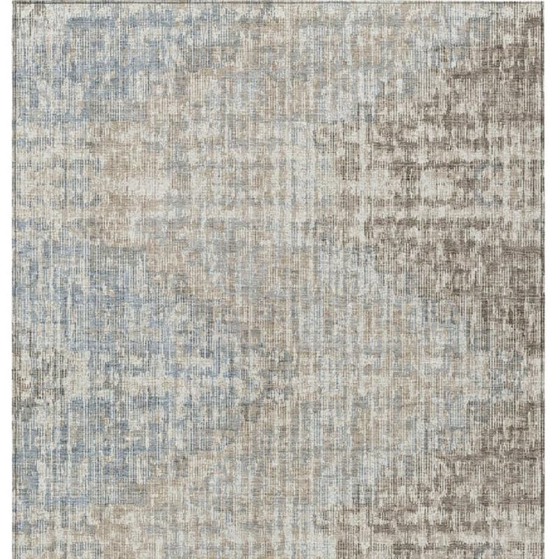 HomeRoots Geometric Transitional Rectangle Outdoor Rug