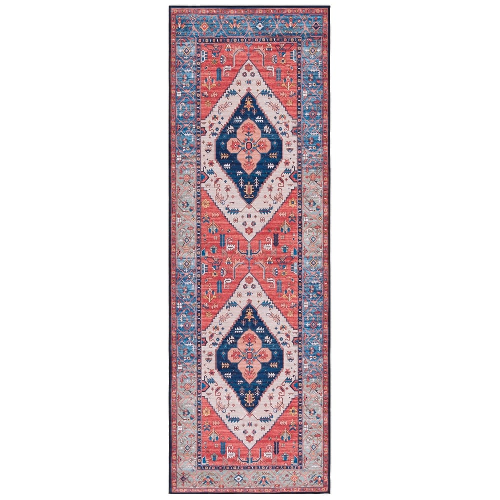 SAFAVIEH Tucson Machine Washable Slip Resistant Dorcas Oriental Medallion