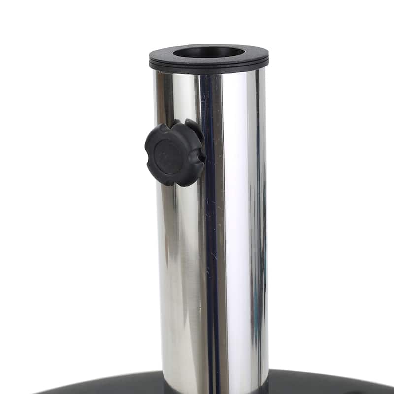 Roomfitters Round 88 lbs Rolling Umbrella Base, Heavy-Duty Wheeled Patio Stand, Black