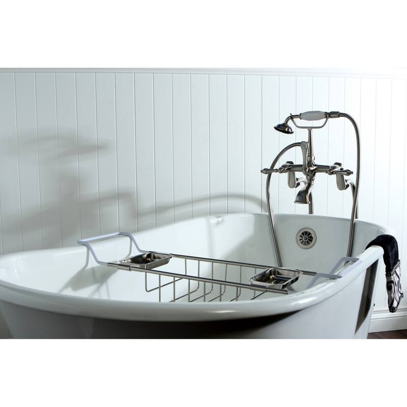 Kingston Brass Aqua Eden 53" Clawfoot Cast Iron Soaking Tub with