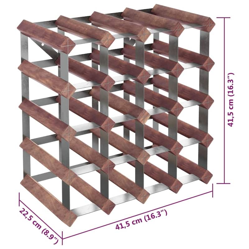vidaXL Countertop Wine Rack Bottle Holder Wine Storage Organizer Solid Wood