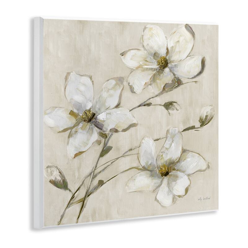 Stupell Neutral Tone Dogwood Flowers Wall Plaque Art Design By Sally Swatland