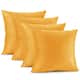 Nestl Solid Microfiber Soft Velvet Throw Pillow Cover (Set of 4) - 20" x 20" - Orange