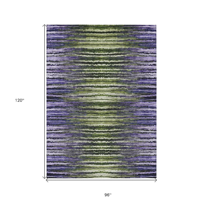 Lara Stripe Spill-Resistant Classic Elegance Outdoor Rug