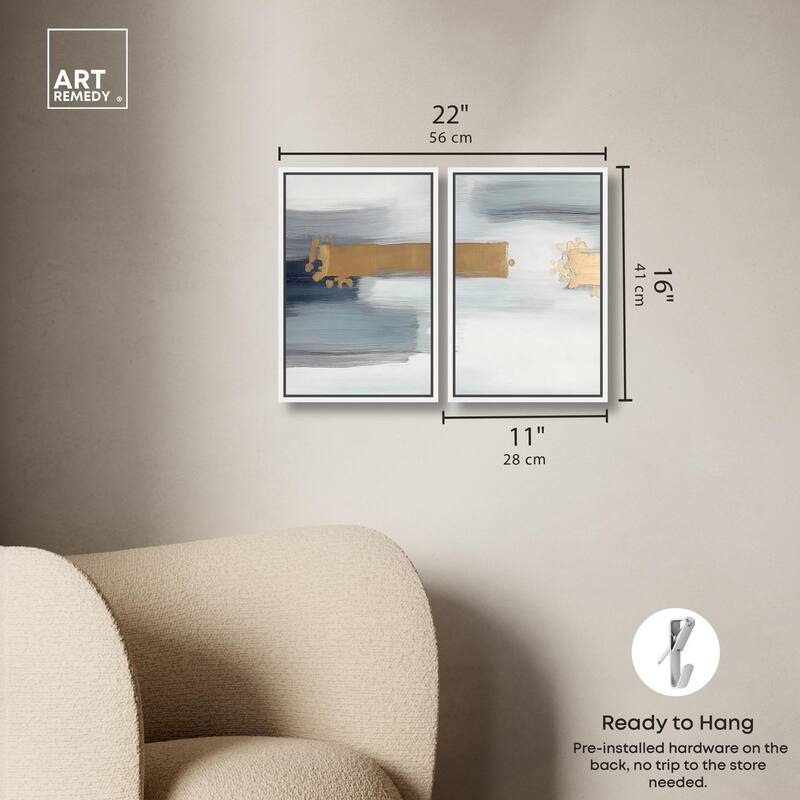Azure Horizon III Canvas Set of 2 by Art Remedy
