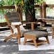 preview thumbnail 3 of 17, Cambridge Casual Auburn Upholstered Teak Outdoor Adirondack Chair