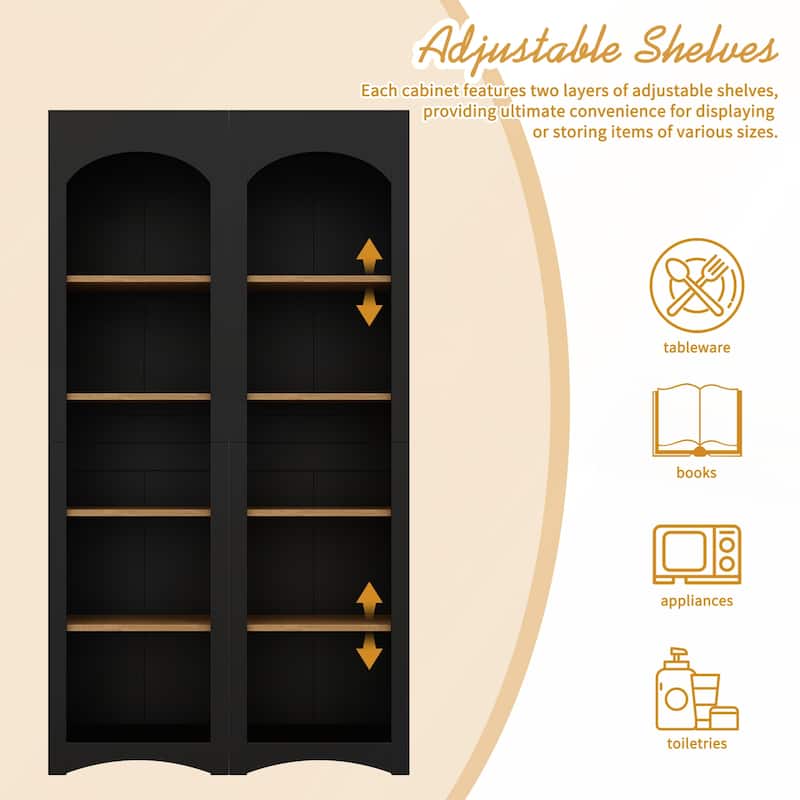 Free Standing 5 Tier Bookshelves