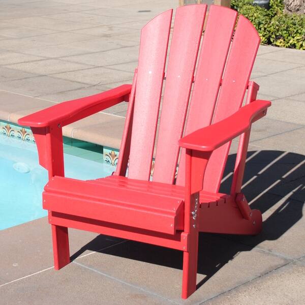 Shop Laguna Outdoor Poly Folding Patio Adirondack Chair On Sale Overstock 20785195
