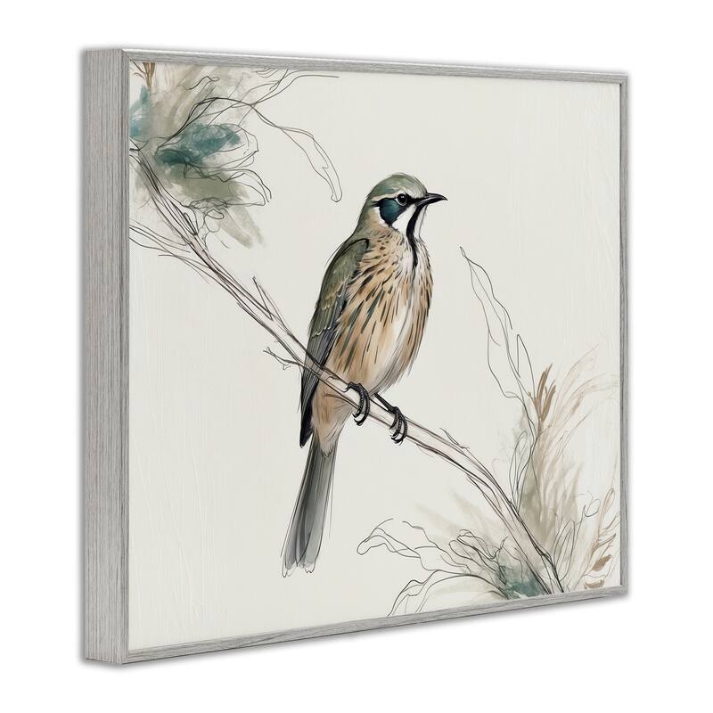 Stupell Illustrated Wildlife Bird Framed Giclee Art Design By LSR Creative Studio