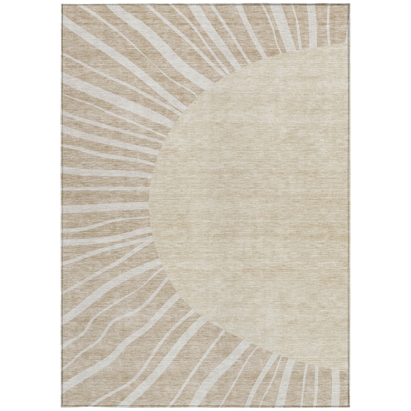 HomeRoots Abstract Transitional Rectangle Outdoor Rug