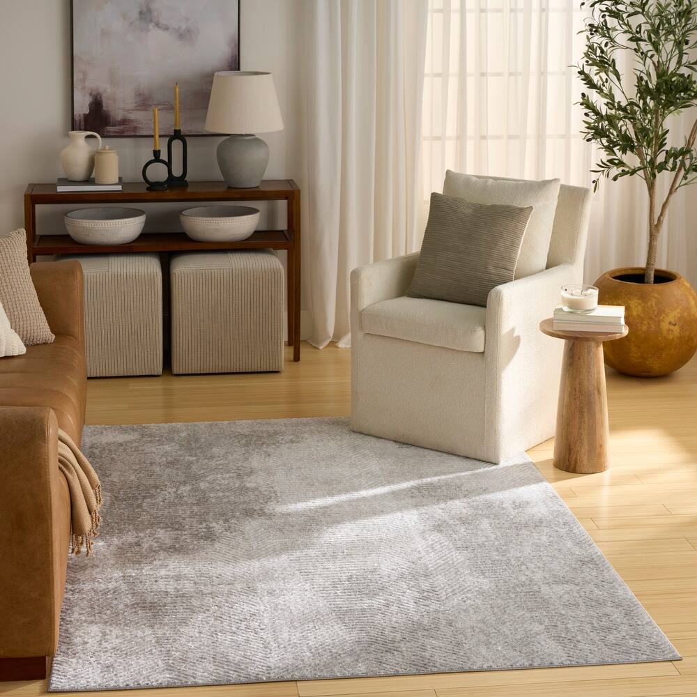 Nourison Dekor Indoor only Grey Persian Area Rug