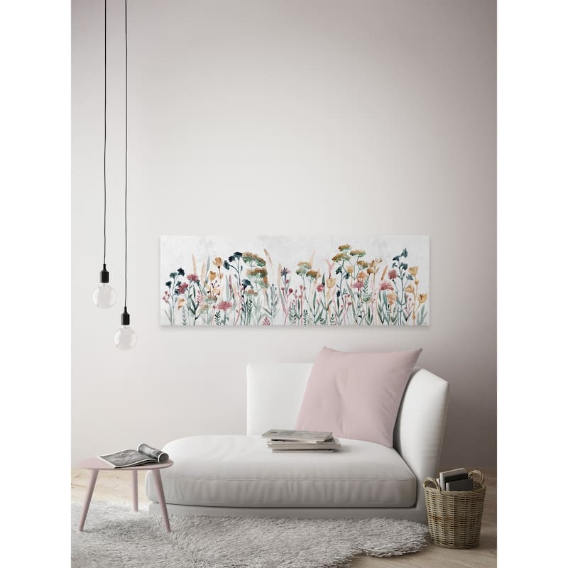 'Field of Flowers' Painting Print on Wrapped Canvas