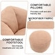 preview thumbnail 36 of 37, Microfiber Upholstered High Density Memory Foam Round Lazy Bean Bag Sofa Chair with Ottoman