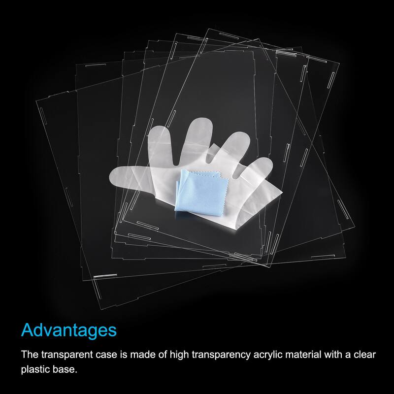 Acrylic Display Case Plastic Box Cube Storage Box Dustproof Showcase