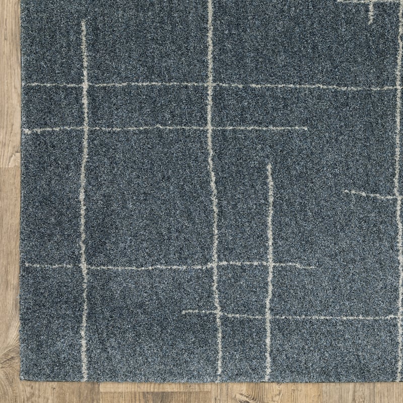 Style Haven Archer Abstract Geometric Blue/ Gray Indoor Area Rug
