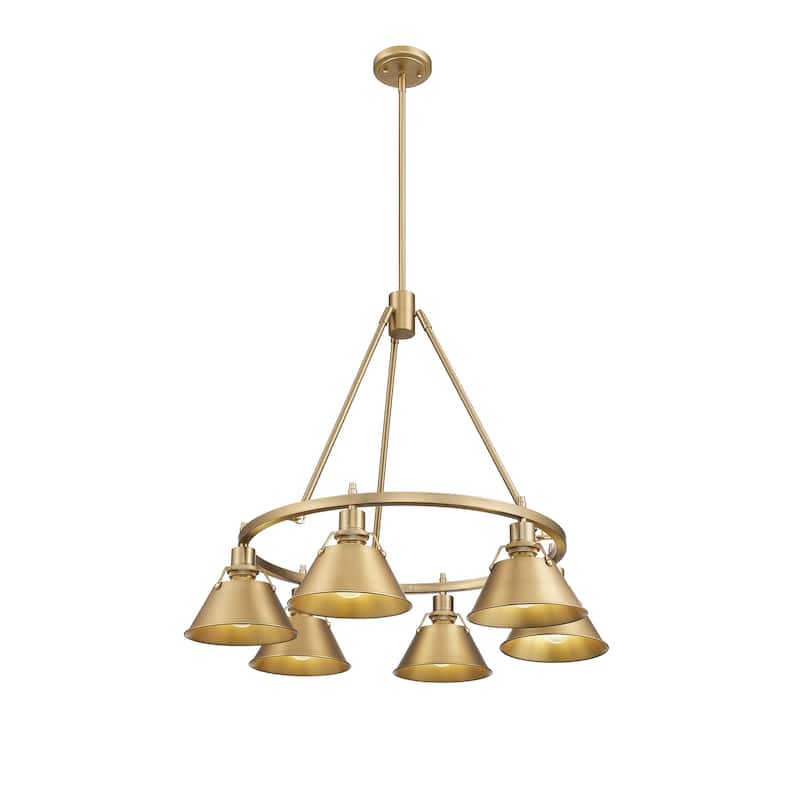 Orwell 6-Light Chandelier in Brushed Champagne Bronze - Gold