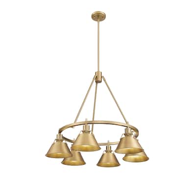 Orwell 6-Light Chandelier in Brushed Champagne Bronze - Gold