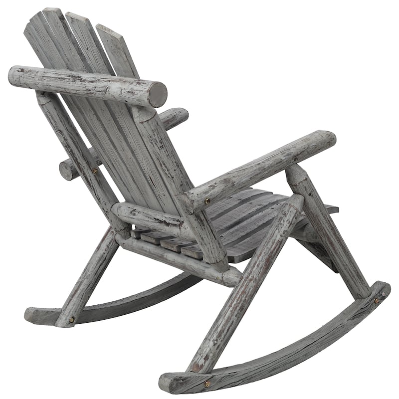 Classic Wooden Porch Rocker Chair, Durable Patio Rockers for Outside, Garde