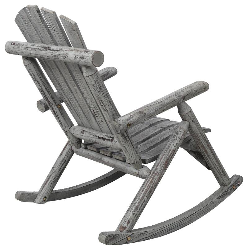 Wooden Porch Rocker Chair,Durable Wooden Porch Rocker Chair,Fir log Rocking Chair,Patio Rockers for Outside,Garde
