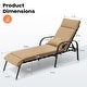 preview thumbnail 14 of 35, Outdoor Adjustable Patio Chaise Lounge Chair with Cushion Beach Poolside