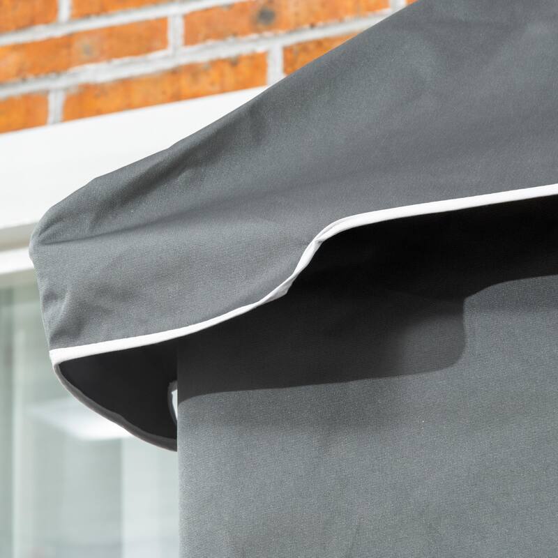 Outsunny Outdoor Towel Valet Caddy, Covered Poolside Towel Holder Rack