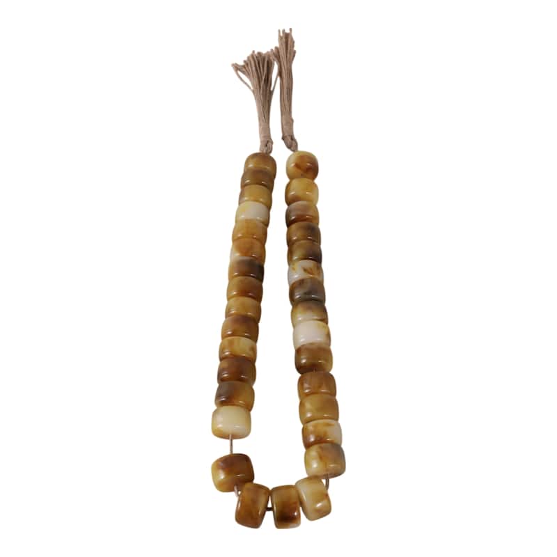 Resin Jute Decorative Beads Tassel Accents Featuring Woven Detailing