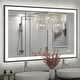 preview thumbnail 62 of 84, Extra Large Black Frame LED Bathroom Vanity Mirror with 3 Years Warranty and UL Certified 48x30
