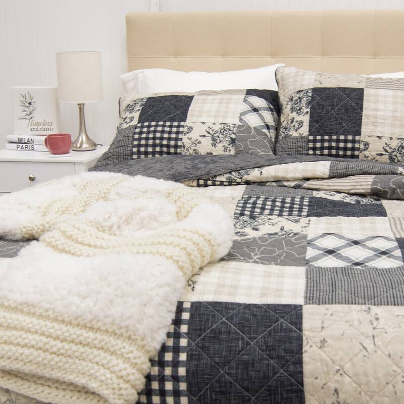 Donna Sharp Augusta 3PC Cotton Quilt Set